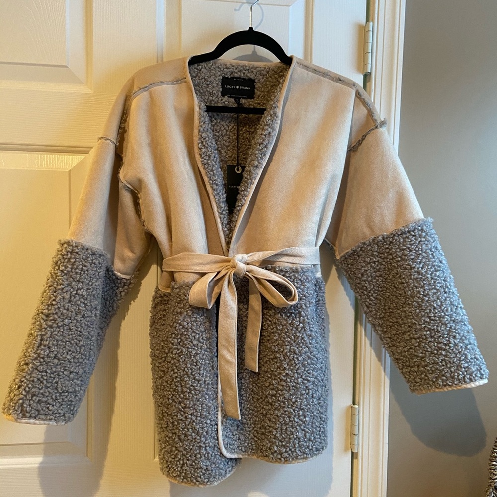 Lucky Brand Shearling/Suede Coat